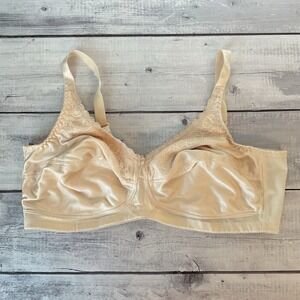 Trulife Naturalwear Mastectomy Bra Womens 44D Nude‎ Beige Wireless 210